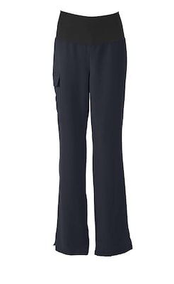 Medline Ocean ave Ladies Yoga Elastic Waist Scrub Pant, Navy, Medium