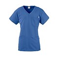 Medline Berkeley ave™ Ladies Scrub Top With Welt Pockets, Ceil Blue, Large