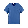 Medline Fifth ave™ Unisex Traditional Scrub Top With One Pocket, Ceil Blue, XS