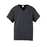 Medline Fifth ave.™ Unisex Scrub Top, Charcoal, XS