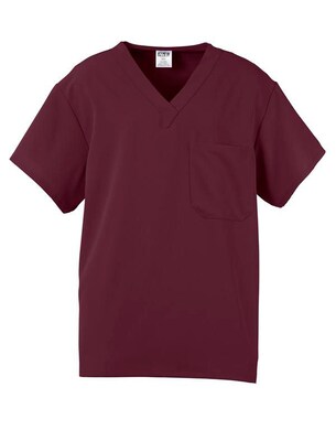 Fifth AVE.™ Unisex Scrub Top, Wine, XL