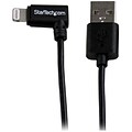 Startech 3.3 Angled 8 pin Lightning Connector to USB Cable For iPhone/iPod/iPad; Black