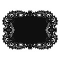 HBH™ 17 1/2 x 12 1/4 Place Mat With Laser-Cut, Black, 12/Pack