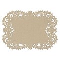 HBH™ 17 1/2 x 12 1/4 Place Mat With Laser-Cut, Kraft, 12/Pack