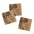 HBH™ 1 3/4 x 1 3/4 Vintage Floral Favor Card, Kraft, 25/Pack