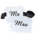 HBH™ 50 x 1 1/2 Mr. and Mrs. Scallop Chair Banner, White/Black