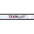HBH™ 70 x 4 Team Bride Sash With Fucshia Grosgrain Ribbon, White