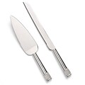 HBH™ 12 3/4 Romanesque Serving Set With Nickel Handles, Silver, 2/Pack