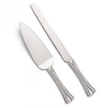 HBH™ 12 3/4 Zippered Elegance Serving Set With Nickel & Clear Stone Accented Handles, Silver, 2/Pk