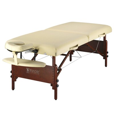 Master Massage® Del Ray Pro LX 30" Portable Massage Table Package, Cream