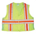Mutual Industries MiViz High Visibility Sleeveless Safety Vest, ANSI Class R2, Lime, 2XL (16334-0-5)