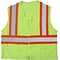 Mutual Industries High Visibility Sleeveless Safety Vest, ANSI Class R2, Lime, Large (16376-0-3)