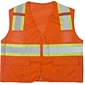 Mutual Industries MiViz High Visibility Sleeveless Safety Vest, ANSI Class R2, Orange, 3XL (16368-1-6)