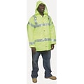 Mutual Industries High Visibility Long Sleeve Jacket, ANSI Class R3, Lime, Large (16370-138-3)