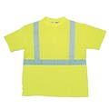 Mutual Industries Gann ANSI Class 2 Durable Flame Retardant Tee Shirt, Lime, Medium