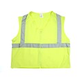 Mutual Industries Gann ANSI Class 2 Solid Durable Flame Retardant Safety Vest, Lime, Medium