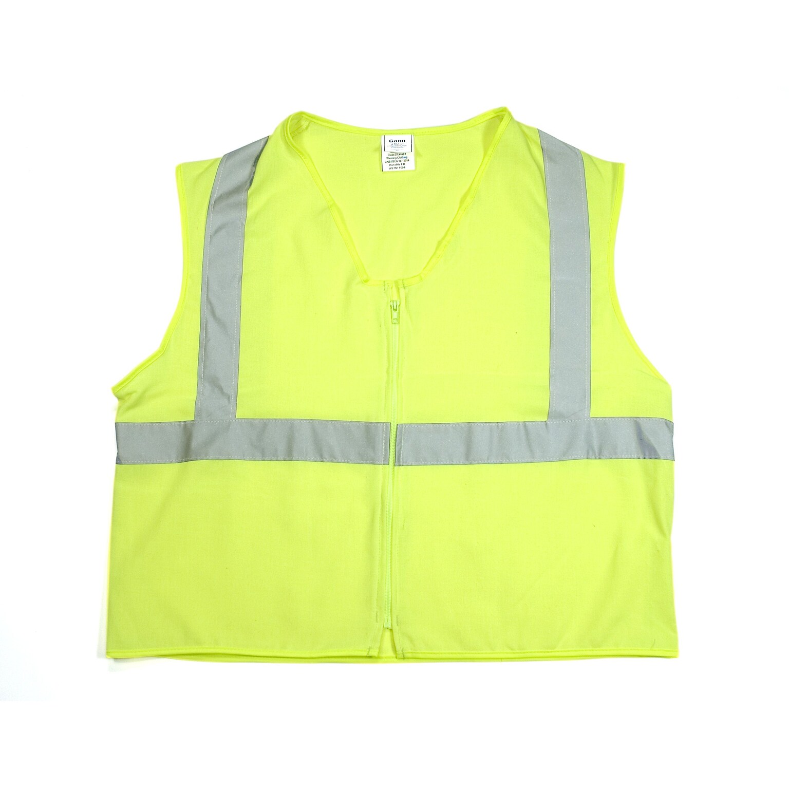 Mutual Industries High Visibility Sleeveless Safety Vest, ANSI Class R2, Lime, X-Large (80070-0-104)