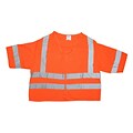 Mutual Industries Gann ANSI Class 3 Solid Durable Flame Retardant Safety Vest; Orange, Medium