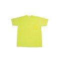 Mutual Industries Gann Durable Flame Retardant Plain Tee Shirt, Lime, XL