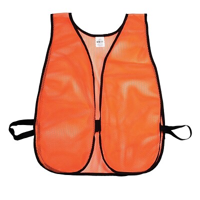 Mutual Industries MiViz Plain Soft Mesh Safety Vest, Orange