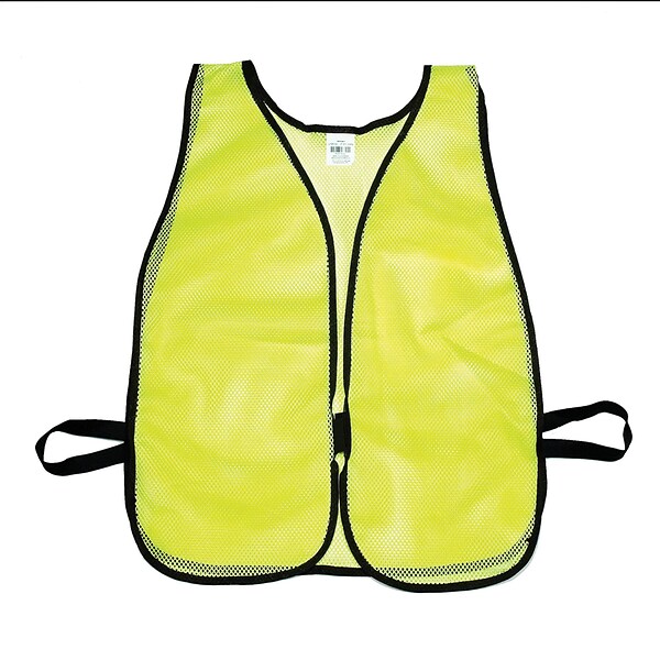 Mutual Industries MiViz Plain Soft Mesh Safety Vest, Lime
