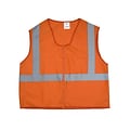 Mutual Industries High Visibility Sleeveless Safety Vest, ANSI Class R2, Orange, X-Large (84910-0-104)