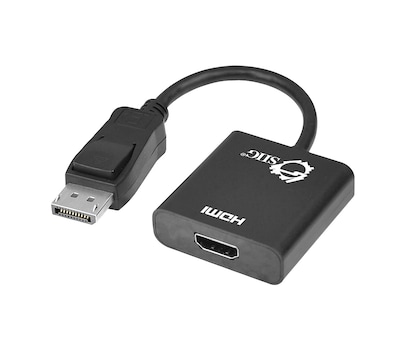 Siig 9.65 DisplayPort to HDMI Adapter Converter Cable, Black