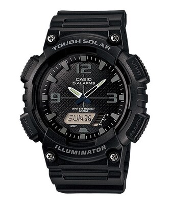 Casio® AQS810W Solar Analog/Digital Wrist Watch, Black/Grey