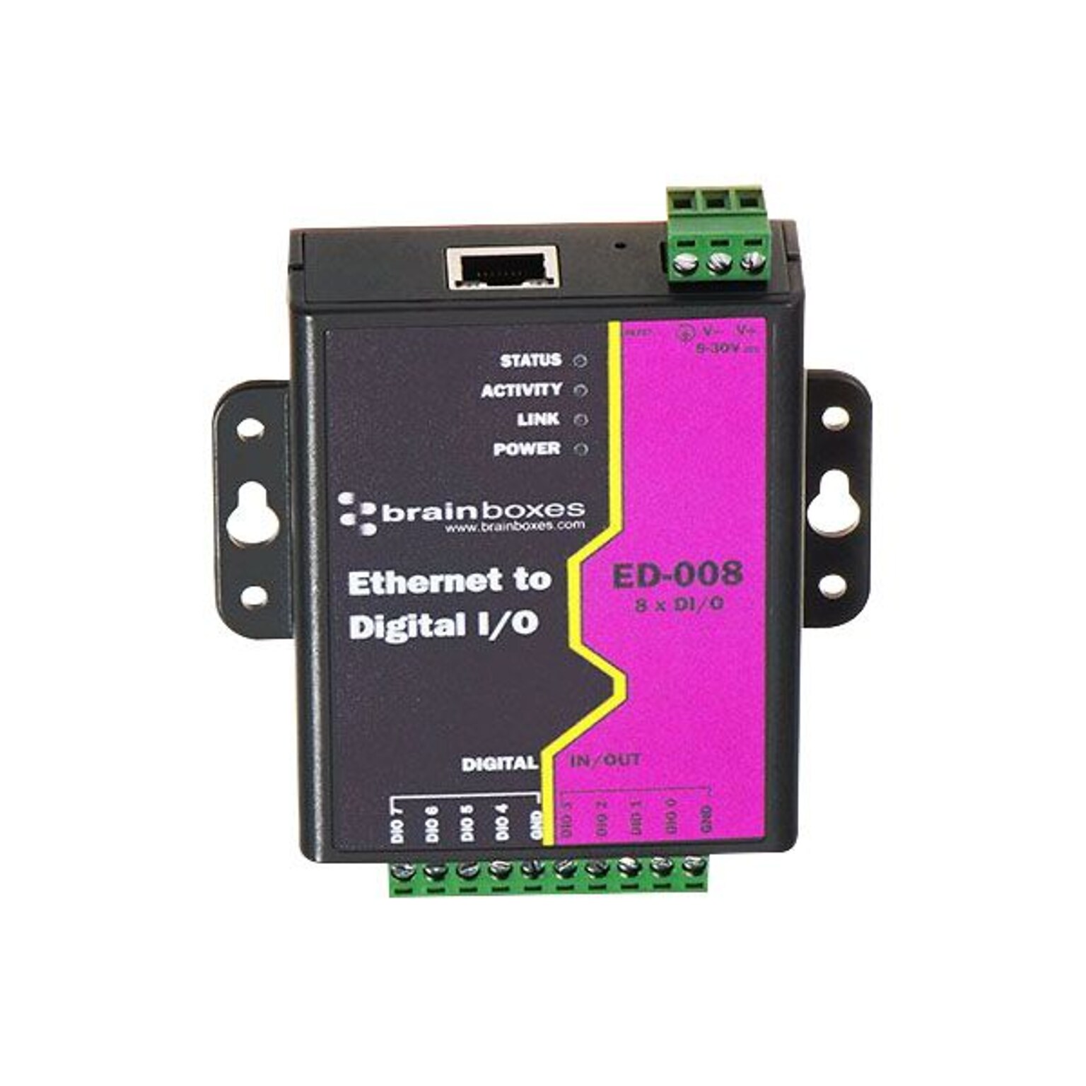 Brainboxes Ethernet Smart Switch, Black (ED-008)