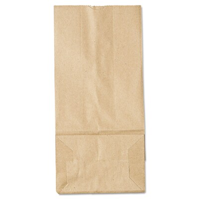 Standard Brown Kraft Paper Grocery Bags; Capacity 5 lbs., 500/PK
