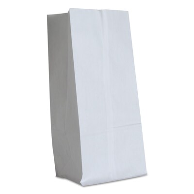 Duro Recyclable No Handle Paper Bag, White Kraft, 500/Bundle (BAG GW16-500)