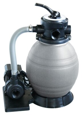 Swim Time™ Small A/G 12" Sand Filter System With 0.5 HP Pump, Gray/Black