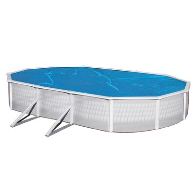 Swim Time™ 15' x 30' Oval 8 mil Solar Blanket For Above-Ground Pools, Blue