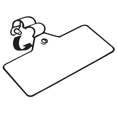 FFR Merchandising® FO-LH Fold-N-Hold® Label Holder, 2, Natural, 106/Pack