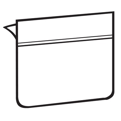 FFR Merchandising® Label Holder With Adhesive, 1 1/4 x 2, Clear, 90/Pack