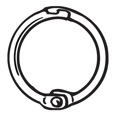 FFR Merchandising® 1 ID MSR Metal Snap Ring, 46/Pack