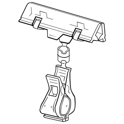 FFR Merchandising® 4 Clip-On Spring Sign Holder, White Knuckle, 6/Pack