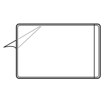 FFR Merchandising® 5 x 7 Vinyl Pouch With Adhesive, Clear, 19/Pack