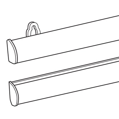 FFR Merchandising® Elite™ 72 Aluminum Poster Rail, Silver