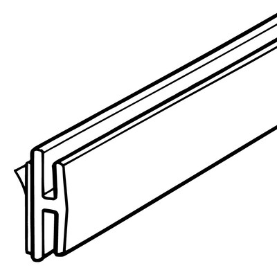 FFR Merchandising® PETG H-Channel With Foam Adhesive Holds Up to 0.06"T, Clear, 6/Pack