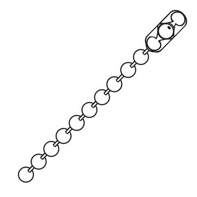 FFR Merchandising® #6 12 Connector Beaded Chain, Silver, 31/Pack