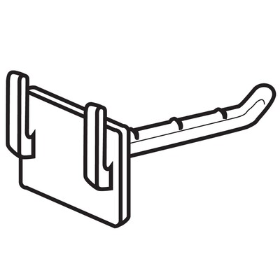 FFR Merchandising® UH Universal Hook, 2L, White, 78/Pack