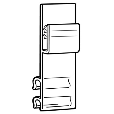 FFR Merchandising® SuperGrip® 3.875 x 1.25 Wire Grid Sign Holder, Clear, 25/Pack