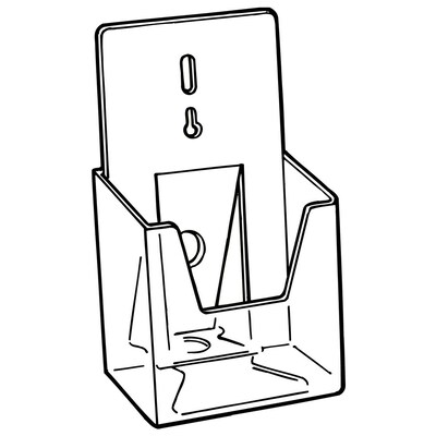 FFR Merchandising® IS Shipflat® K-Resin 6 1/8" Literature Holder, Clear, 4/Pack