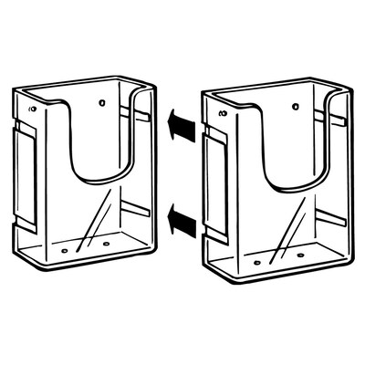 FFR Merchandising® Excelsior® Styrene Wall Mount Linking Literature Holder, Clear, 4/Pack