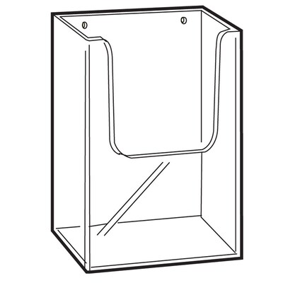 FFR Merchandising® Excelsior® 6 3/8H Styrene Wall Mount Extra Capacity Literature Holder, CLR, 3PK