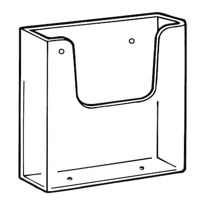 FFR Merchandising® Excelsior® 6 3/8(H) Styrene Wall Mount Literature Holder, Clear  (9308009201)