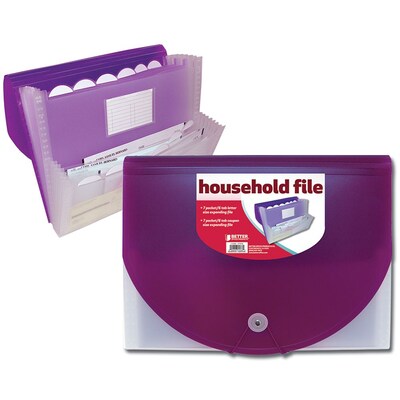 Better Office Products Expanding Home File; 8/Pack