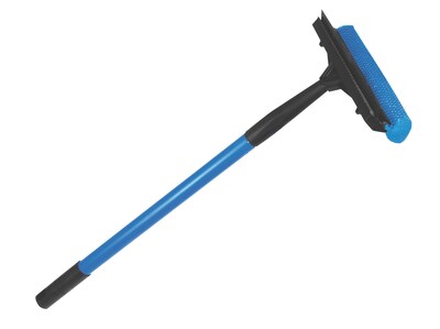 Ettore Polypropylene; Metal   Auto Squeegee Scrubber With Handle 10"