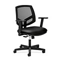 HON Volt Mesh Back Task Chair, Synchro-Tilt, Black SofThread Leather